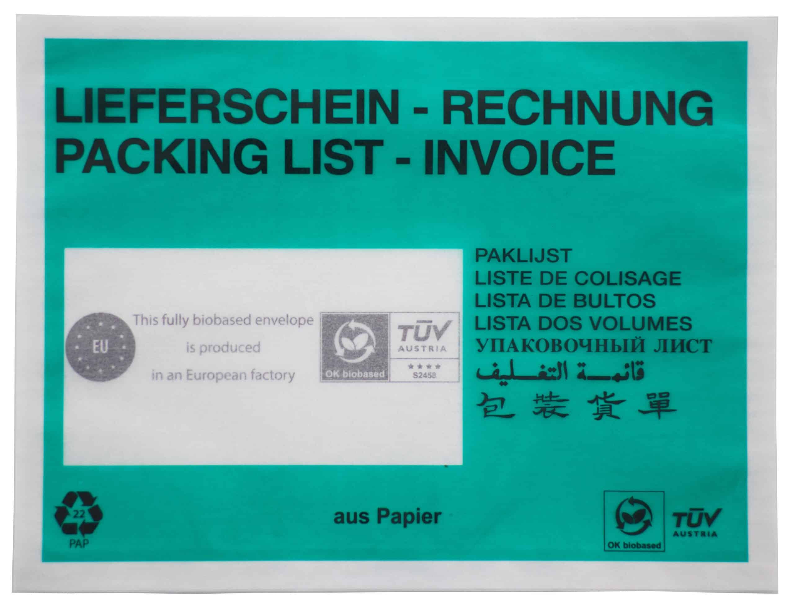 DEBAPAC® Paper - Auto-adhésif et recyclable. Pochettes porte-documents en papier.