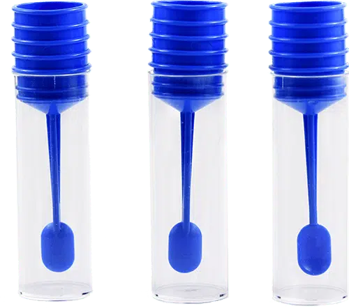 debamed_probengefaess_blau Échantillon de selles