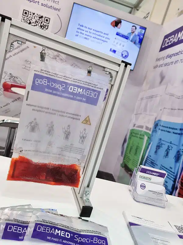 DEBATIN Medlab Moyen-Orient Dubaï DEBAMED Speci-Bag Speci-Sorb avec sang