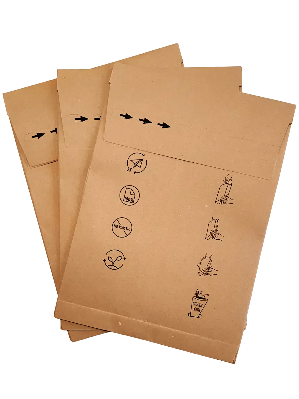 Debasafe_Detail_2 DEBAPOST Paper Second life – trois sachets, dos avec impression écologique