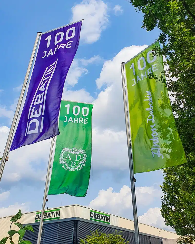 100-Jahre-Debatin-Flaggen-gross DEBATIN 100 ans flag