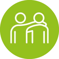 Werte_Verbundenheit Symbole représentant la solidarité, une valeur de DEBATIN.