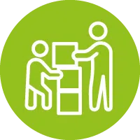 Werte_Vertrauen Symbole représentant la confiance, une valeur de DEBATIN.